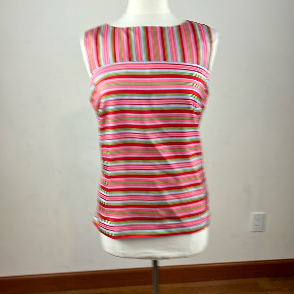 Talbots 100% silk striped top. Women’s  size 12
